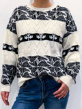 Tatjana® | Color block sweater with a crew neck and dropped shoulders