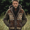 Men's Winter Retro Warm Knitted Sweater Coat artswardrobe