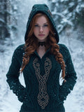 Vintage Norse Celtic Cozy Chunky Hooded Sweater elevenforest