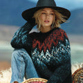 Women's Norwegian Icelandic Jacquard Cozy Knit Sweater elevenforest