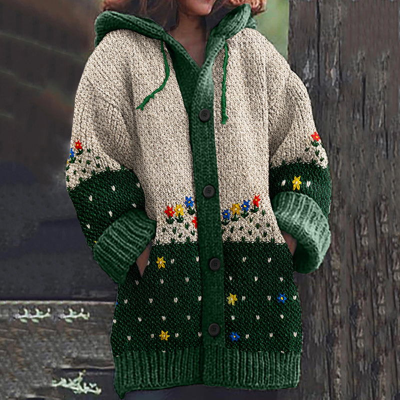 Women's Retro Irregular Pattern Sweater artswardrobe
