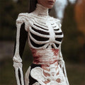 Halloween Skeleton Bandage Art Women's Knit Turtleneck Sweater artswardrobe