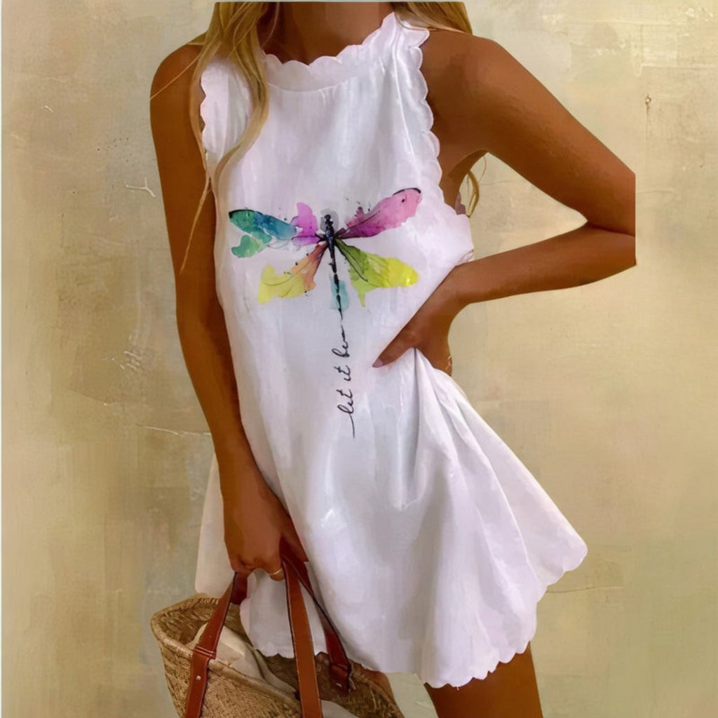 White (butterfly print)