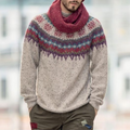 Men's Fairman Vintage Christmas Island Knit Jacquard Crew Neck Sweater elevenforest