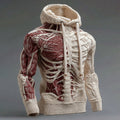 Men's Halloween Anatomy Art Hooded Sweater artswardrobe