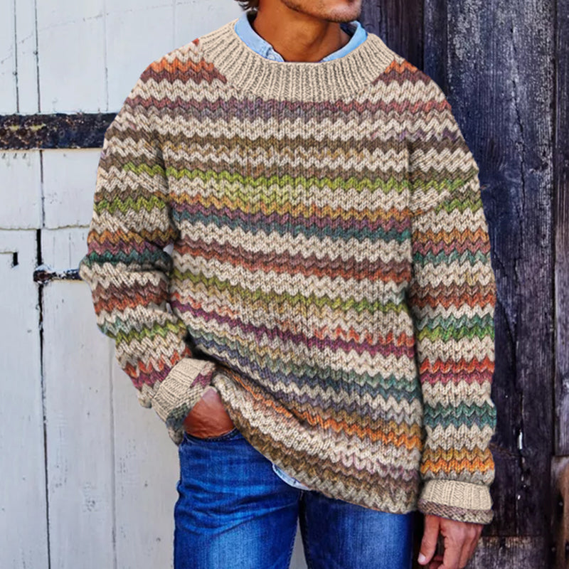 Vintage Multicolor Icelandic Knit Cozy Sweater artswardrobe