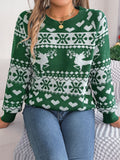 Corina® | Christmas Element crew neck long sleeve sweater