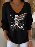 Women's Casual Pink Awareness Sweater artswardrobe