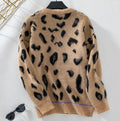 Lily® | Jacquard leopard print wool sweater
