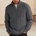 Vintage Knit Warm Jacquard Iceland Half Zip Neck Sweater artswardrobe