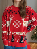 Vittoria® | Christmas Element crew neck long sleeve sweater