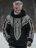 Men's Viking Inspired Vintage Chunky Hooded Sweater artswardrobe