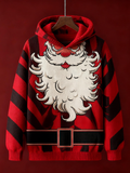 Comstylish Christmas Vintage Style Men's Hooded Knit Sweater
