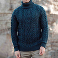 Men's Vintage Jacquard Knit Wool Turtleneck Sweater artswardrobe