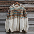 Men's Fairman Island Classic Pattern Knit Crew Neck Sweater artswardrobe