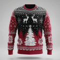 Comstylish Men's Christmas Tree And Reindeer Comfort Sweater