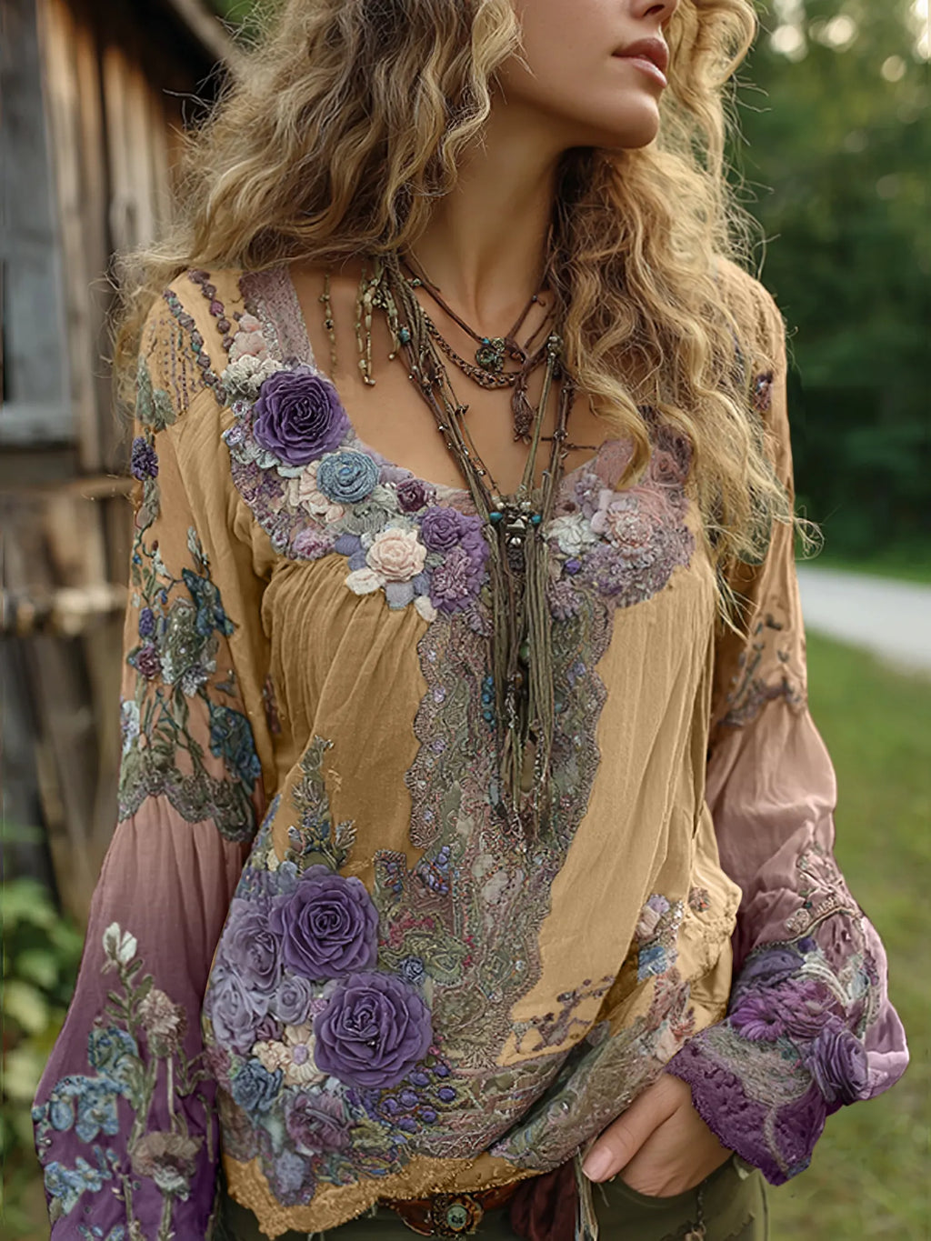 Beige purple