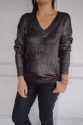 Victoria® | Light silk sweater with V-neck