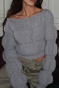 Laurien® | Casual off-the-shoulder patchwork sweaters