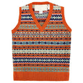 Vintage Geometric Pattern Icelandic Knitted V-Neck Vest Sweater elevenforest