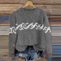 Vintage Surf Knit Island Jacquard Comfy Sweater elevenforest