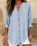 Indira® | Striped V-neck sweater