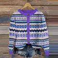 Vintage Icelandic Geometric Knit Thermal Sweater elevenforest
