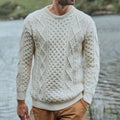 Mens Vintage Fair Isle Jacquard Weave Knitted Cozy Sweater artswardrobe