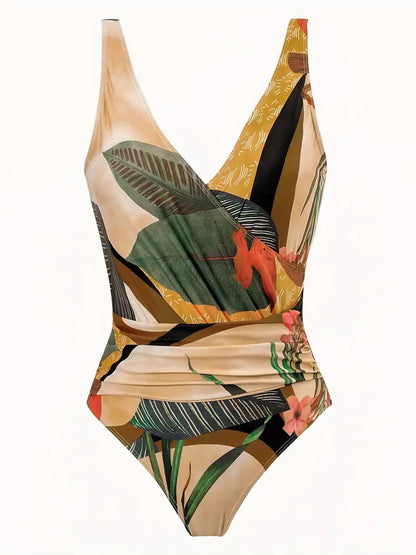Sexy swimwear with a tropical print