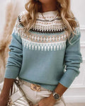 Fleur® | Printed women's sweater with long sleeves