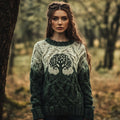 Women's Celtic Tree Of Life Aran Sweater artswardrobe