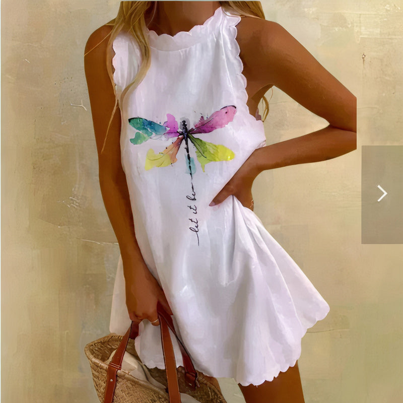 White (butterfly print)