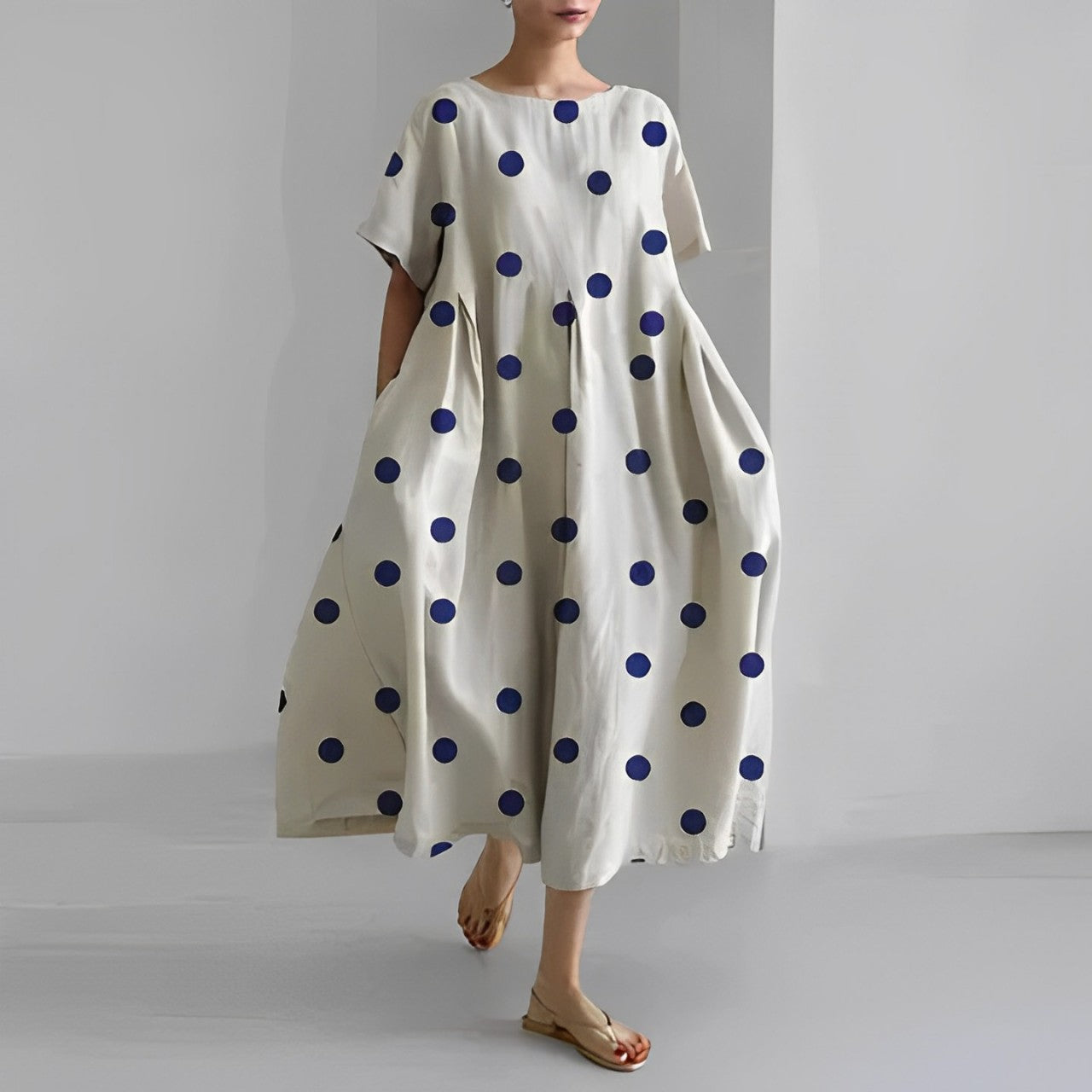 White polka dots