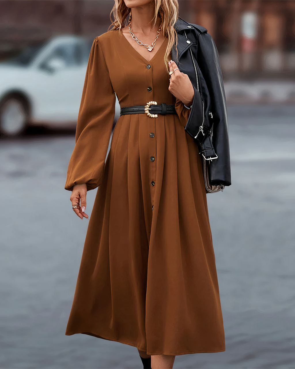 Elegantly Styled Dress for Everyday Wear
