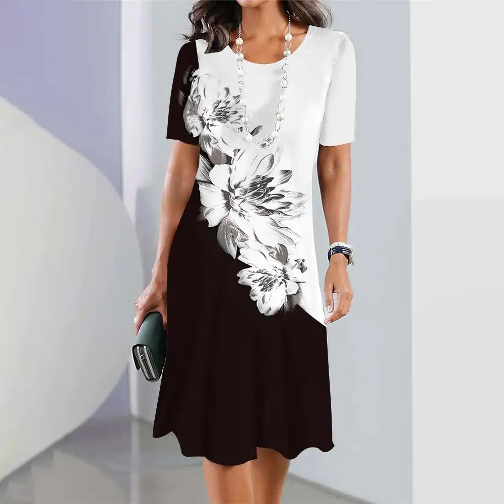Black and white floral