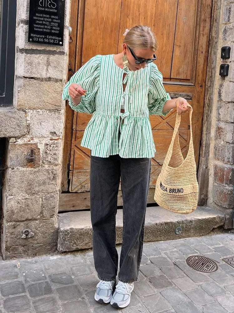 Classic Vintage Blouse with a Flattering Fit