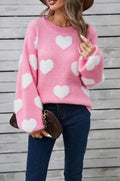 Gabriela® | Fluffy knitted heart sweater