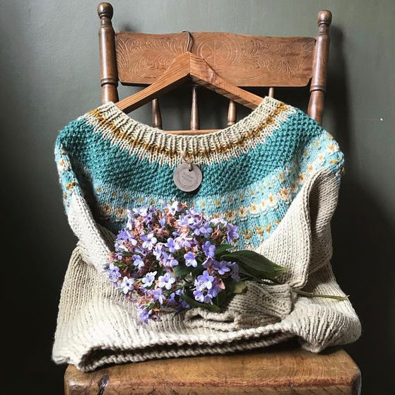 Vintage Icelandic Knit Jacquard Warmth Crew Neck Sweater Unisex elevenforest