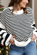 Angela® | Striped long-sleeved sweater with a crew neck