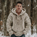Vintage Fairman Island Jacquard Thick Warm Hooded Sweater artswardrobe