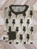 Comstylish Black Cat Vintage Knit Cozy Sweater