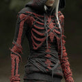Halloween Bandage Skull  Art Slim Fit Knit Hooded Sweater artswardrobe