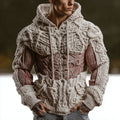 Men's Halloween Human Anatomy Art Embroidery Retro Hooded Sweater artswardrobe