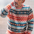 Vintage Brodie Knit Jacquard Icelandic Crew Neck Sweater（Unisex ） elevenforest