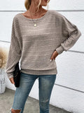 Alouette® | Casual plain-colored sweater with wide sleeves