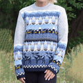 Vintage Icelandic Christmas Pattern Knitted Sweater elevenforest