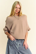Clara® | Crew neck sweater with batwing sleeves