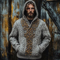 Men's Viking Inspired Celtic Chunky Cozy Hooded Sweater elevenforest