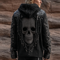 Halloween Gothic Dark Rock Style Men's Hooded Sweater artswardrobe