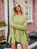Petra® | Plus Size V-Neck Knit Poncho Stylish & Cozy Sweater
